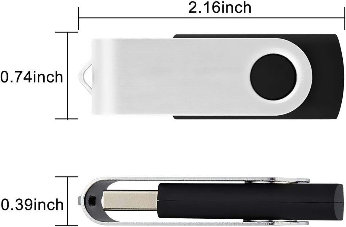 Aiibe 32GB USB Flash Drive Memory Stick Thumb Drive Black