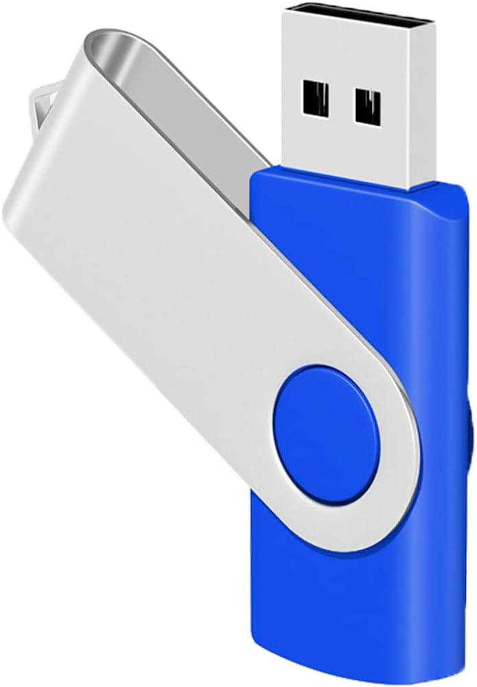 2GB USB Flash Drive Bulk 50-Pack – EASTBULL USB 2.0 Swivel Metal Memory Sticks for Business & School