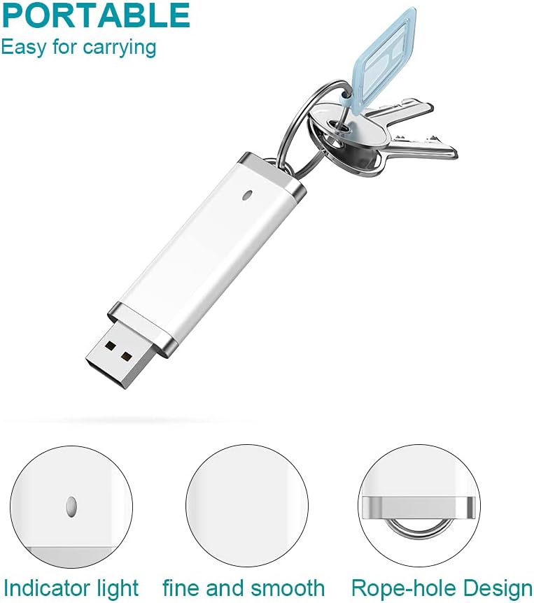 1GB Flash Drive 10 Pack – KEXIN White USB 2.0 Memory Stick for Documents & Files