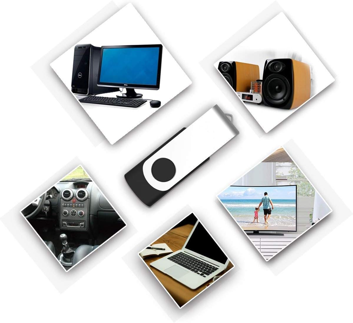 Aiibe 32GB USB Flash Drive Memory Stick Thumb Drive Black