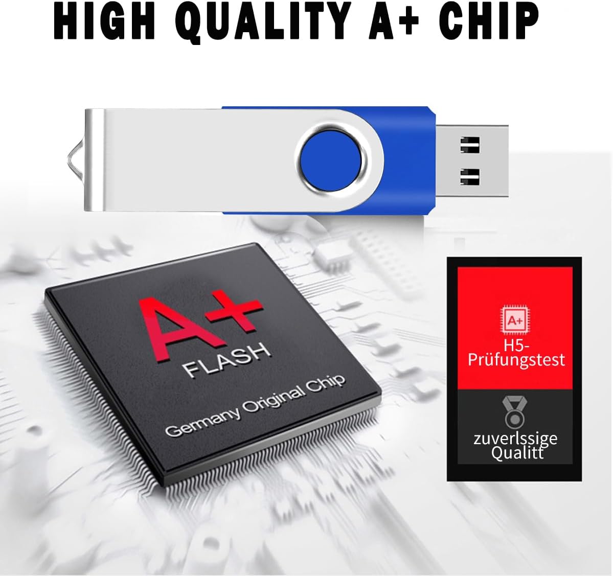 2GB USB Flash Drive Bulk 50-Pack – EASTBULL USB 2.0 Swivel Metal Memory Sticks for Business & School