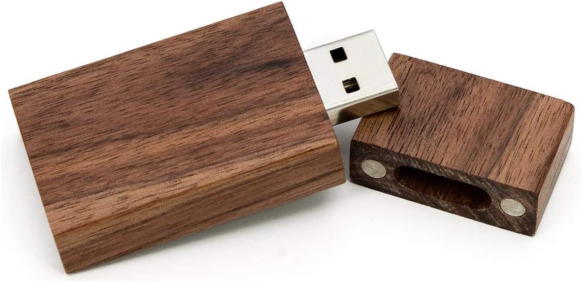 32GB Wooden USB 2.0 Flash Drives – EASTBULL 10-Pack Walnut Memory Sticks for File Storage & Sharing