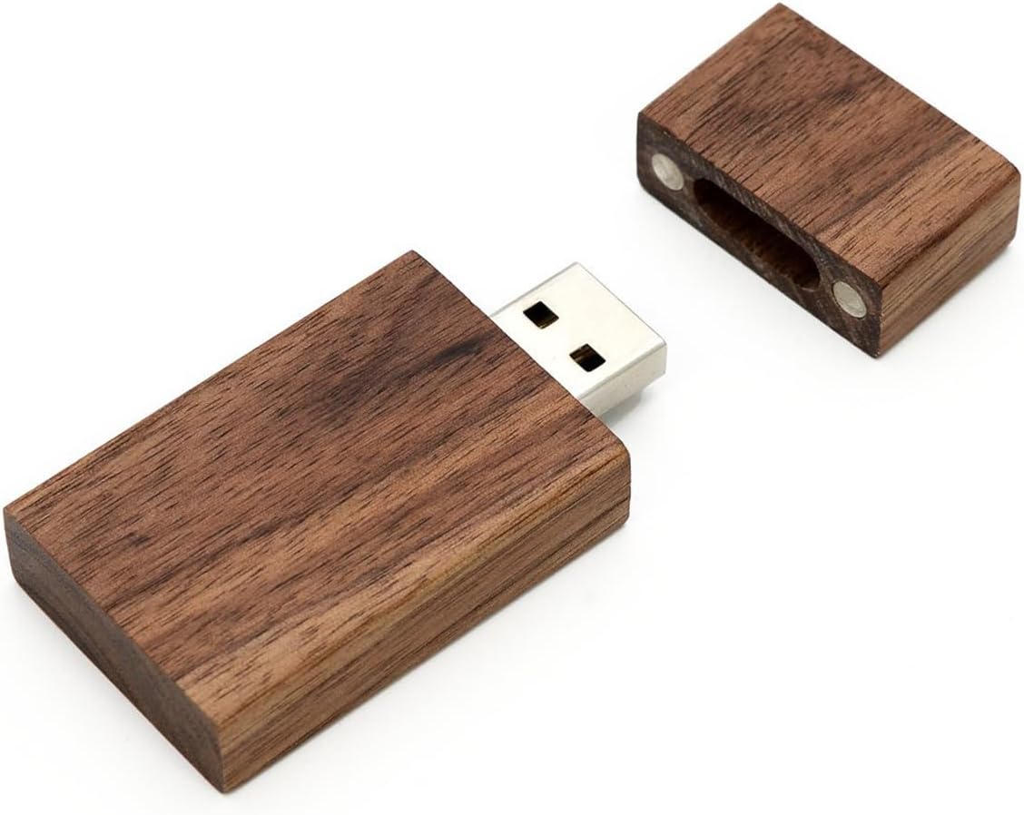 32GB Wooden USB 2.0 Flash Drives – EASTBULL 10-Pack Walnut Memory Sticks for File Storage & Sharing