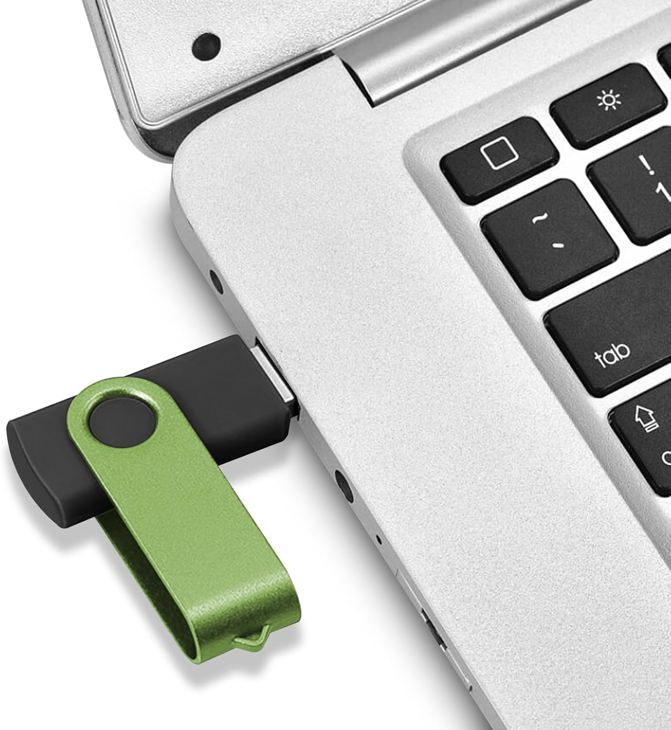 2GB USB Flash Drive Bulk 10-Pack – USB 2.0 Swivel Pen Drives with Lanyards, Assorted Colors