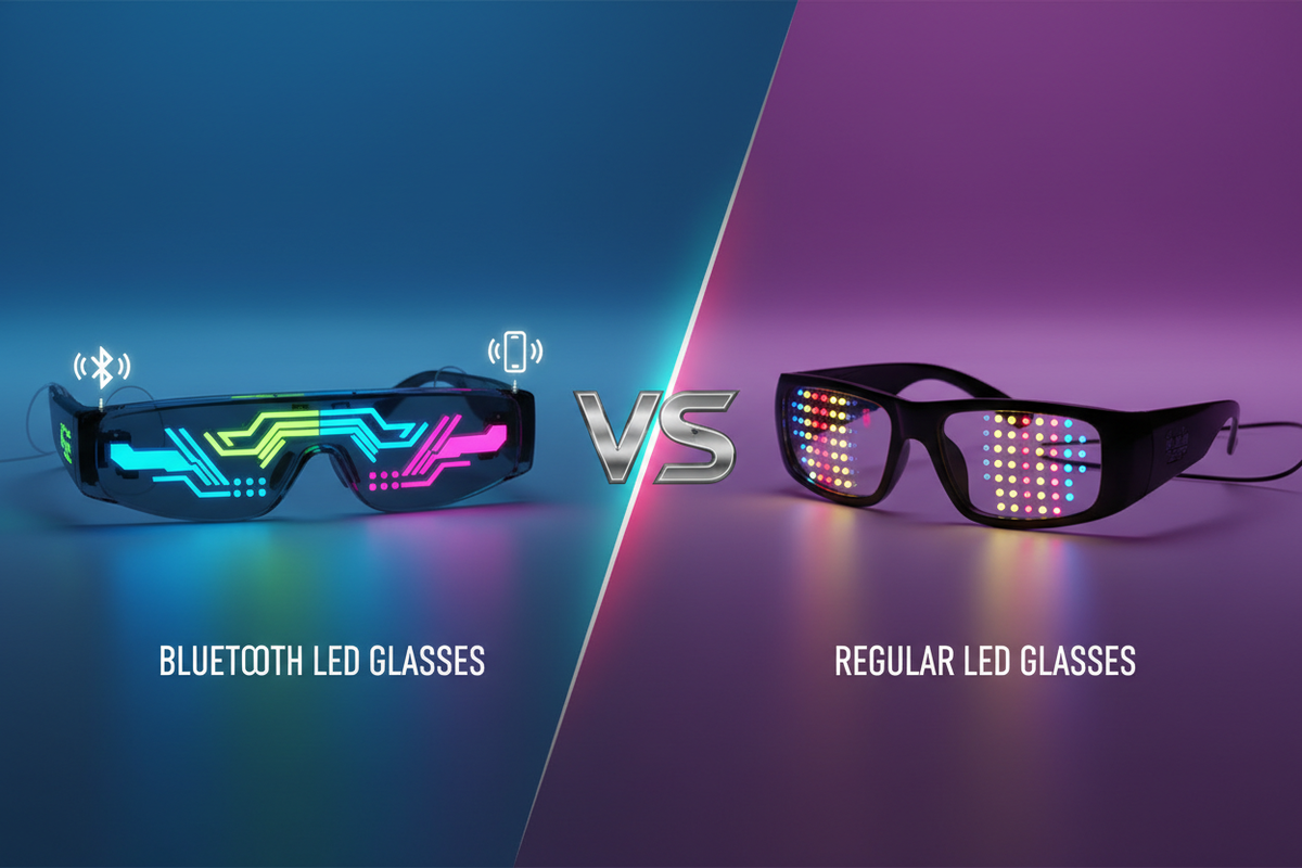 Bluetooth vs regular LED glasses in 2026