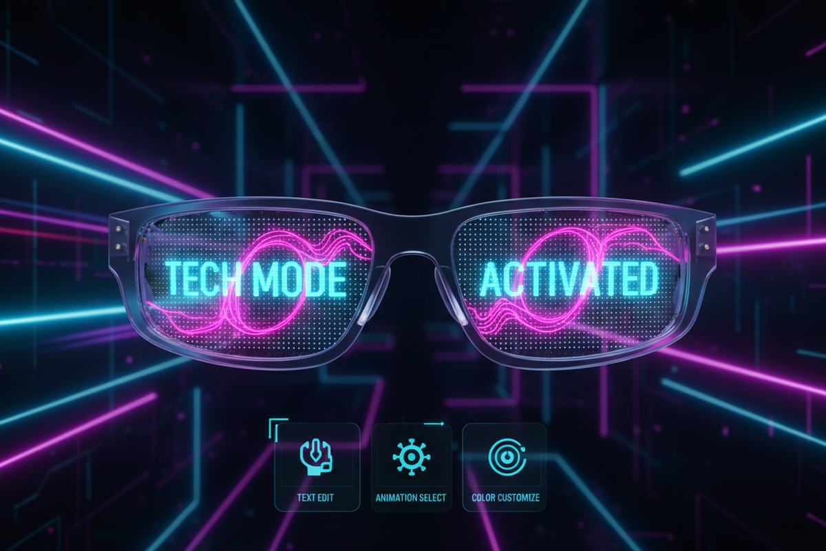 how to customize LED glasses customized with Bluetooth apps