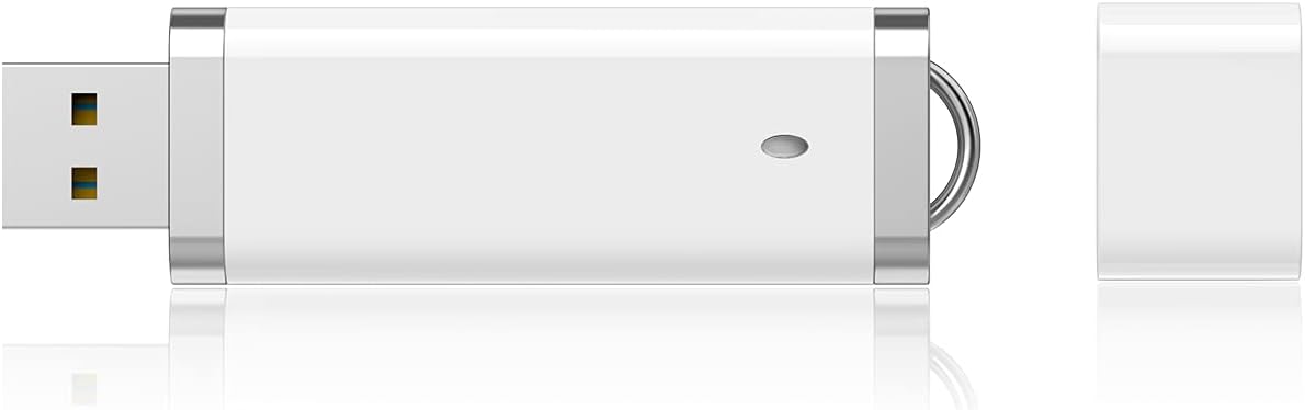 1GB Flash Drive 10 Pack – KEXIN White USB 2.0 Memory Stick for Documents & Files