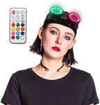 LED Goggles Glasses Light Up EDM Colorful Flashing Glow Cyberpunk