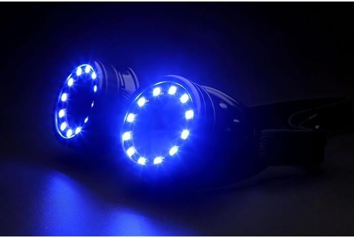LED Goggles Glasses Light Up EDM Colorful Flashing Glow Cyberpunk