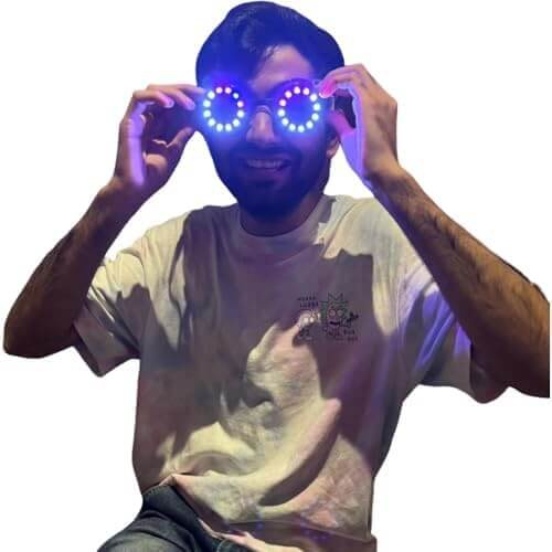LED Goggles Glasses Light Up EDM Colorful Flashing Glow Cyberpunk