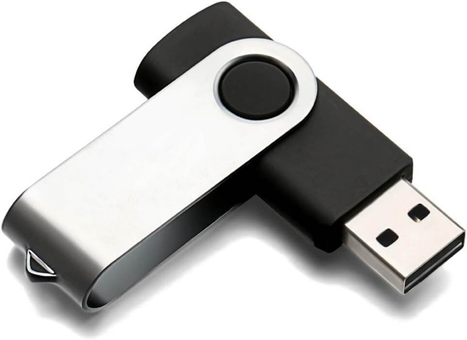 USB Flash Drive 2GB swivel design, showcasing sleek and functional USB 2.0 thumb drive.