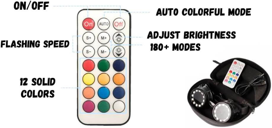 LED Goggles Glasses Light Up EDM Colorful Flashing Glow Cyberpunk