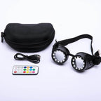 LED Goggles Glasses Light Up EDM Colorful Flashing Glow Cyberpunk