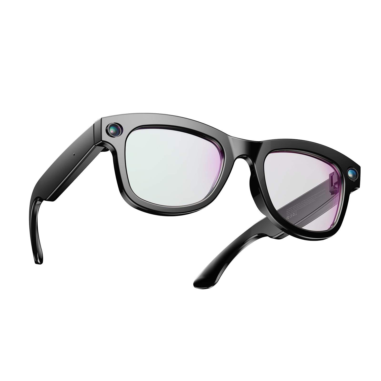 1080P HD AI Smart Camera Glasses, 800W Camera Bluetooth 5.4 Recording Glasses, Dual Mic ENC Noise Reduction, Blue Light Filtering Lenses, Video Glasses with Men and Women, M01Pro White
