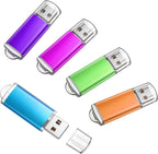 5 Pack 64GB USB Flash Drive USB 2.0 Thumb Drive Flash Memory Stick