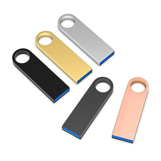 32GB USB 3.0 Flash Drives – 5 Pack Sleek Metal Thumb Drives with Keychains for PC/Mac/Laptops