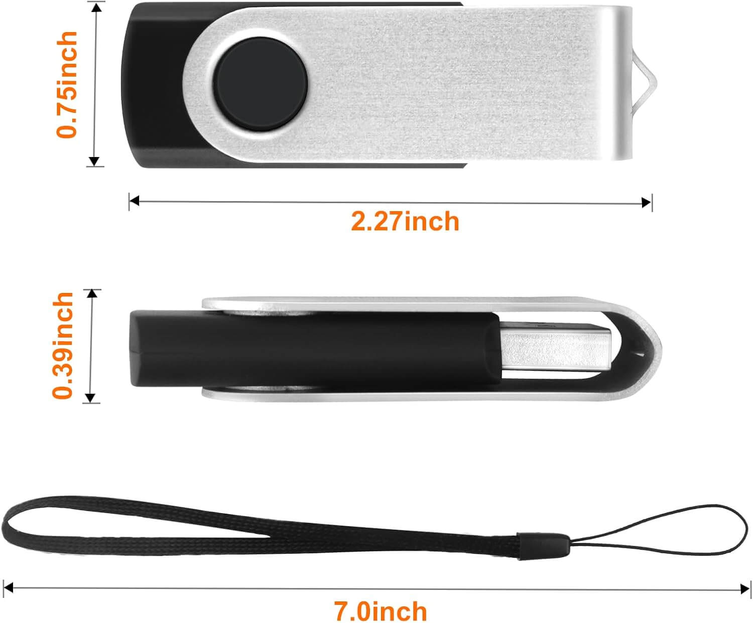 8GB Flash Drive 10 Pack Bulk USB Flash Drives, USB2.0 Thumb Drive
