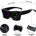 LED Glasses – Bluetooth App-Controlled, 60 Colors, Party Glasses