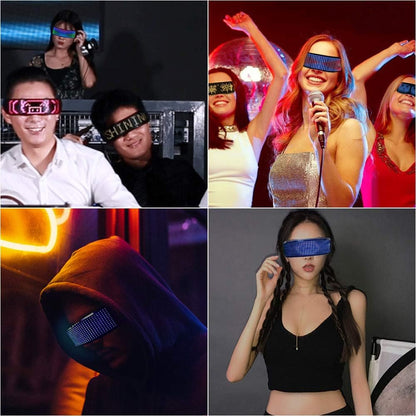 Customizable RGB LED Glasses – Bluetooth 4.0 Programmable, Full-Color Light Up