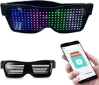 LED Glasses Light Up Glasses with customizable LED patterns and smartphone app control.