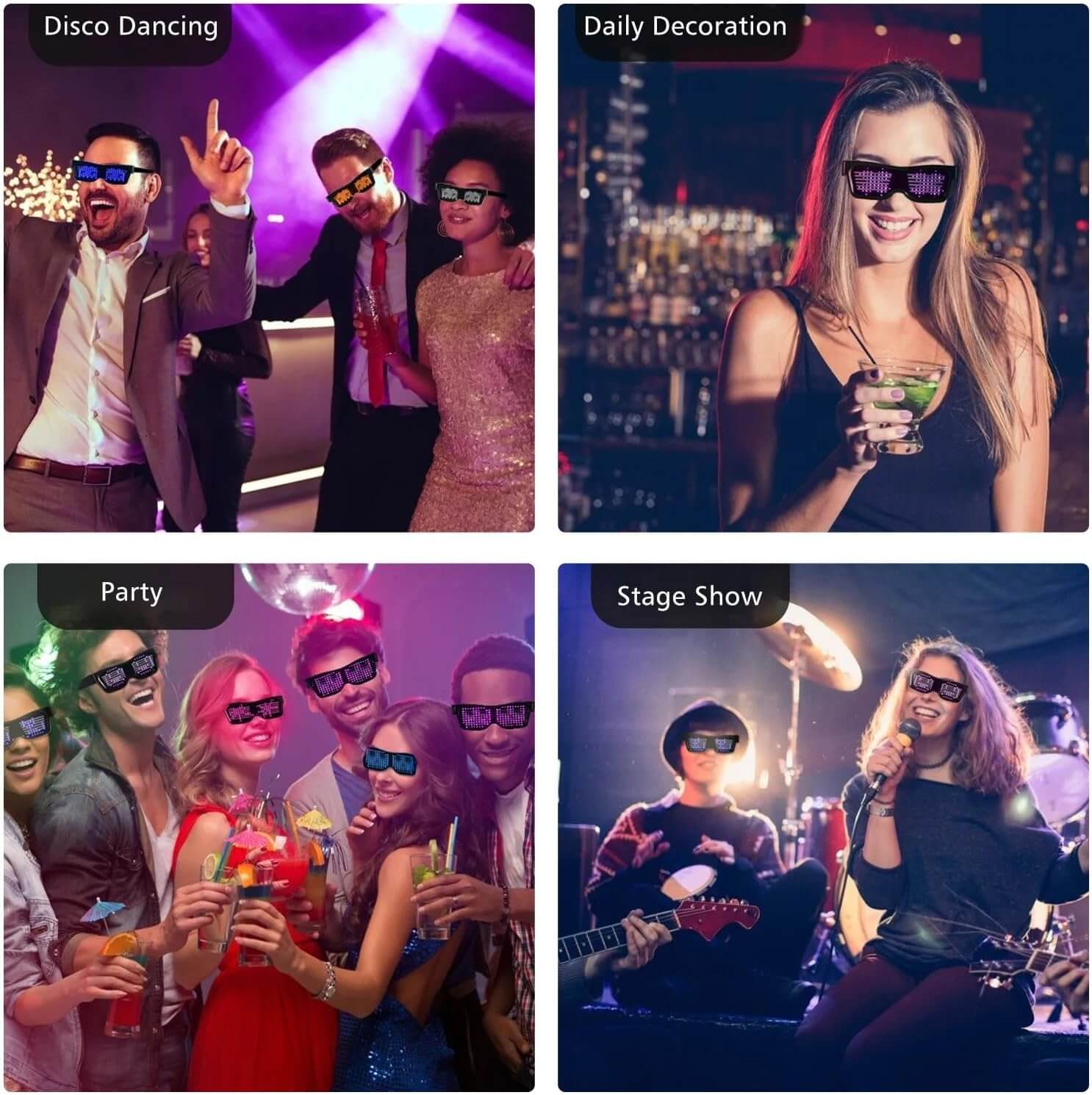 people wear led glasses for disco dancing daily decoration party stage show