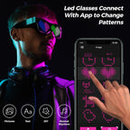 LED Glasses – Bluetooth App-Controlled, 60 Colors, Party Glasses
