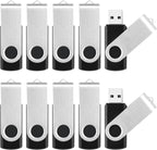 10 pack of black swivel usb flash drive