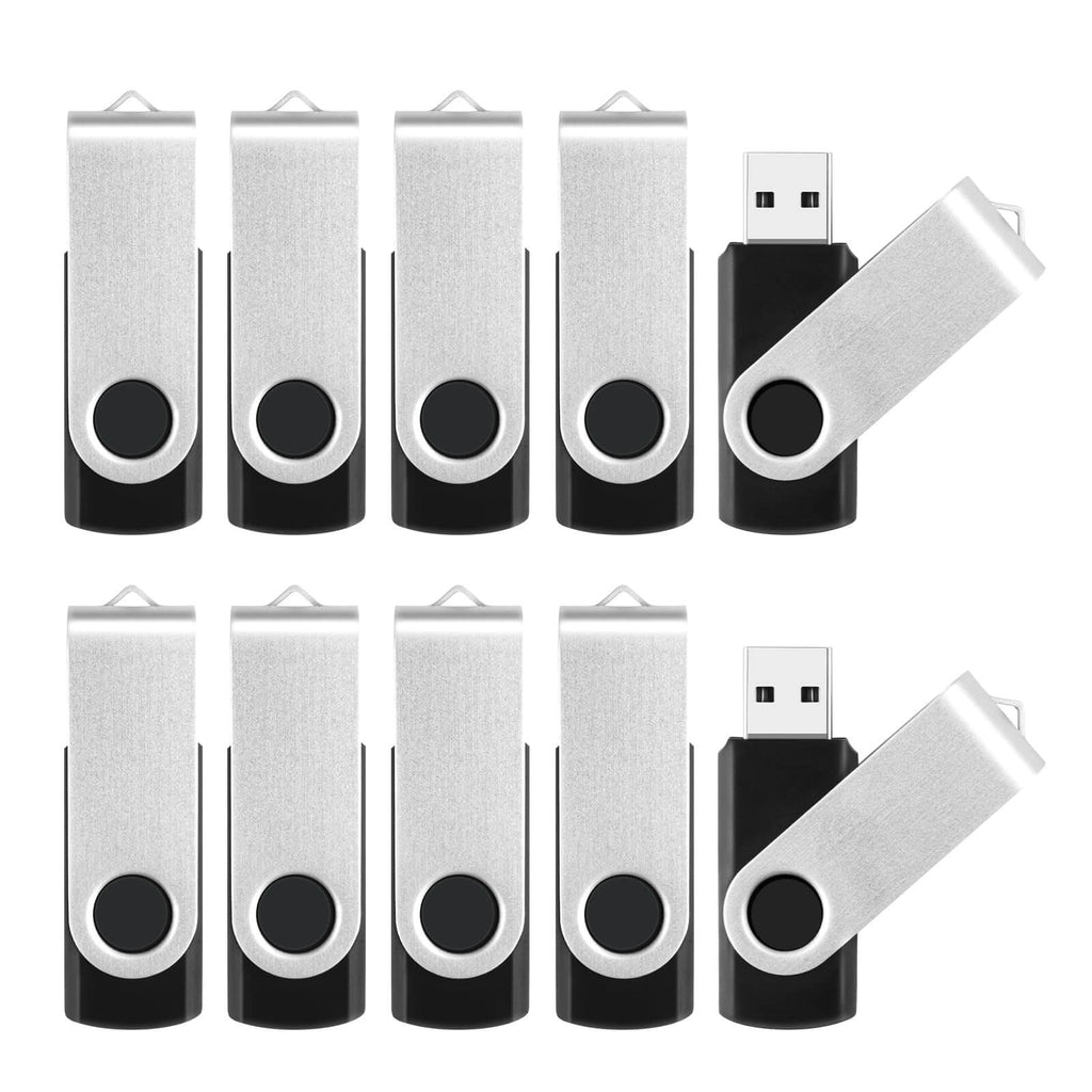 10pack back color swivel usb flash drive