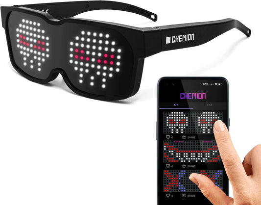 LED Glasses – Bluetooth Customizable Light Up Glasses for Parties