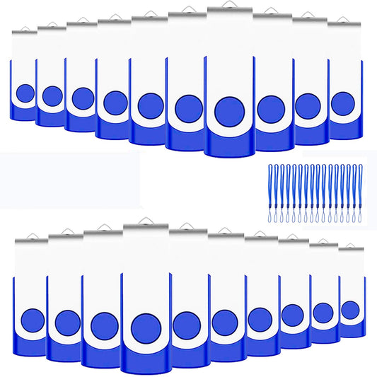 2GB USB Flash Drive Bulk 50-Pack – EASTBULL USB 2.0 Swivel Metal Memory Sticks for Business & School