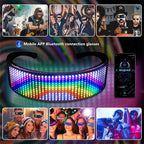 Customizable RGB LED Glasses – Bluetooth 4.0 Programmable, Full-Color Light Up