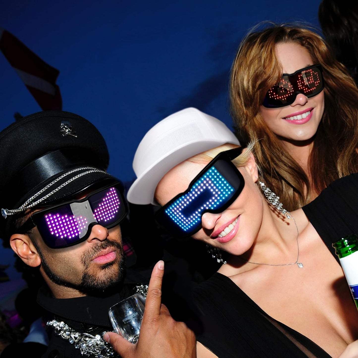 LED Glasses – Bluetooth Customizable Light Up Glasses for Parties